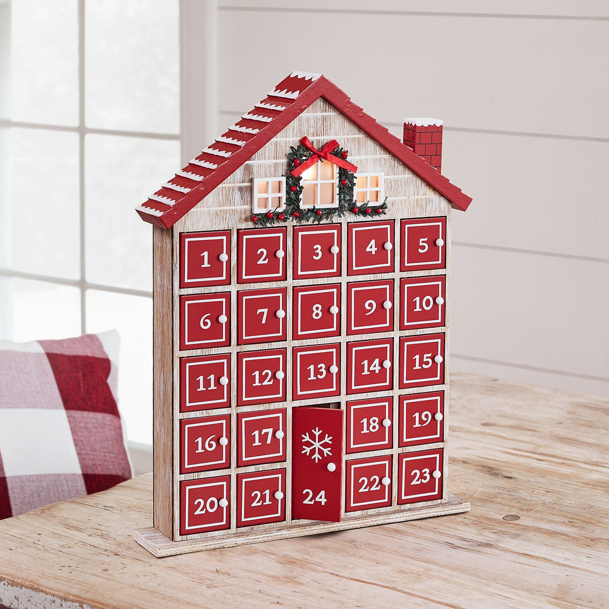 Advent calendar Winter Farmhouse for filling – 43 cm