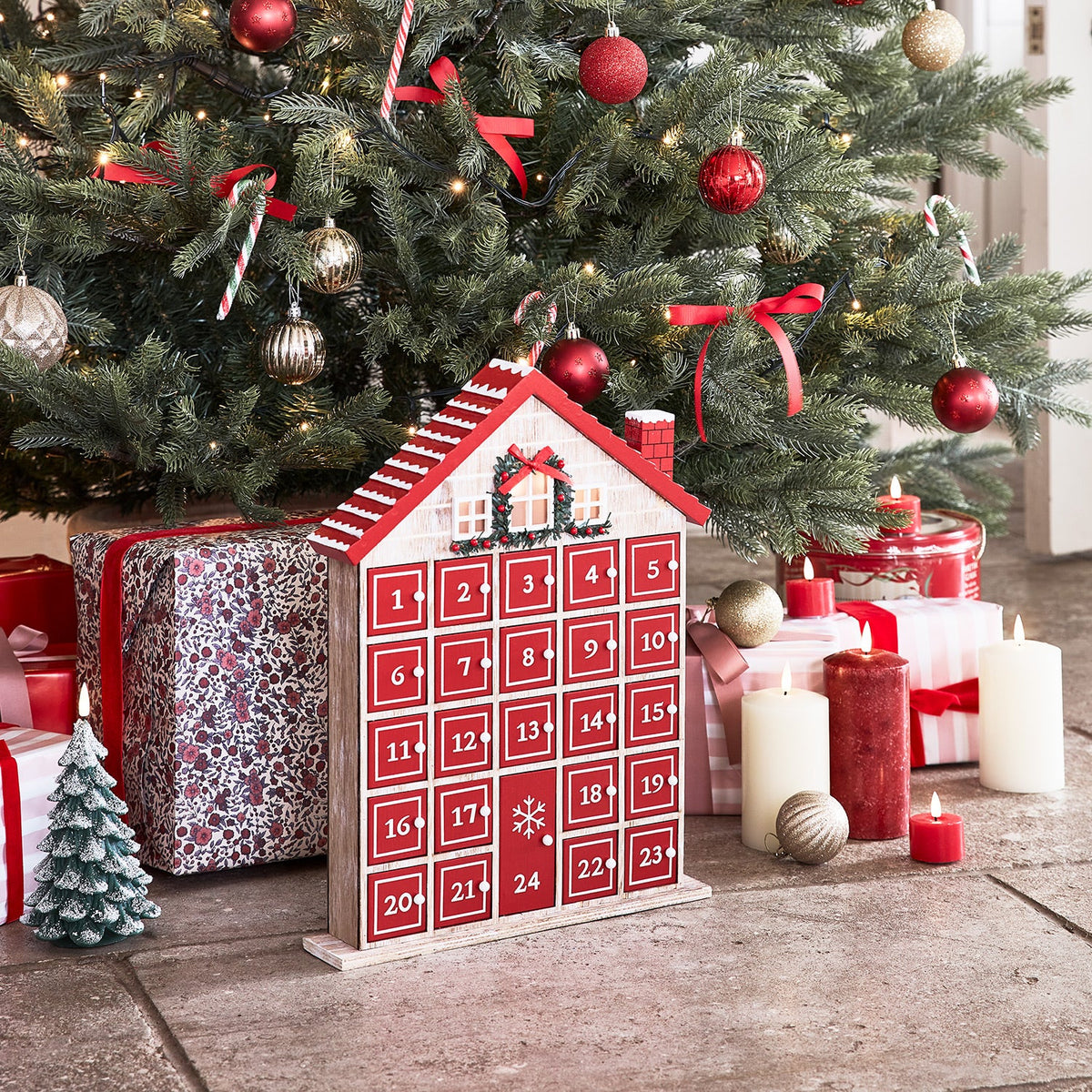 Advent calendar Winter Farmhouse for filling – 43 cm