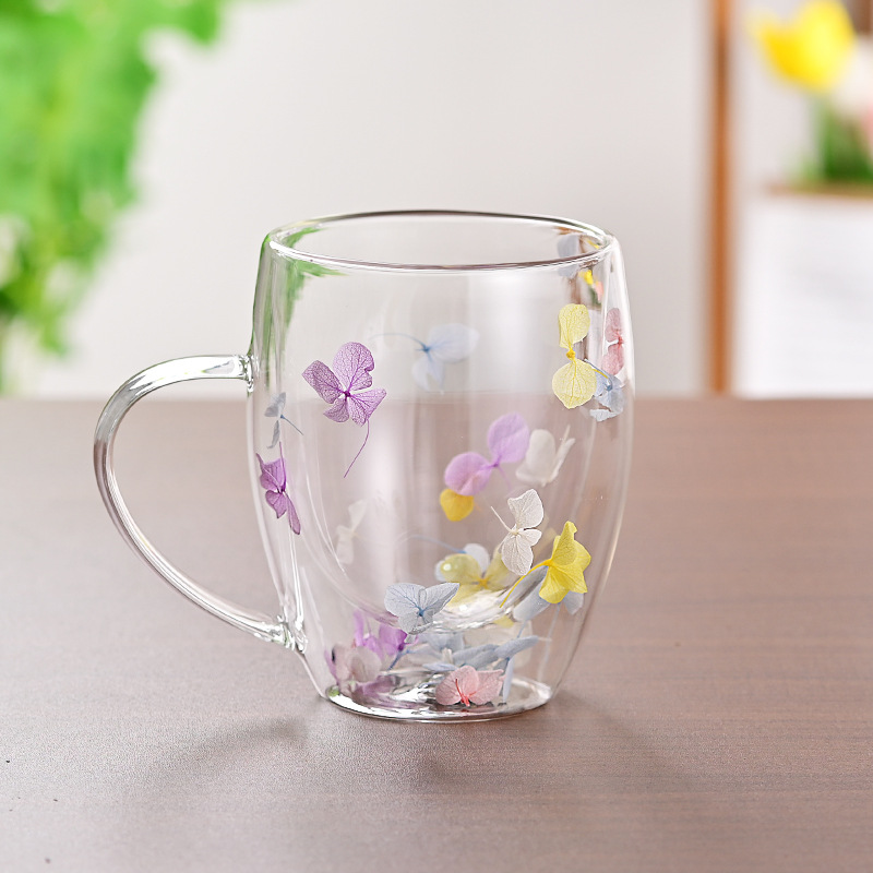 CrystalMug Double-Walled Glass, Insulated Coffee Mug
