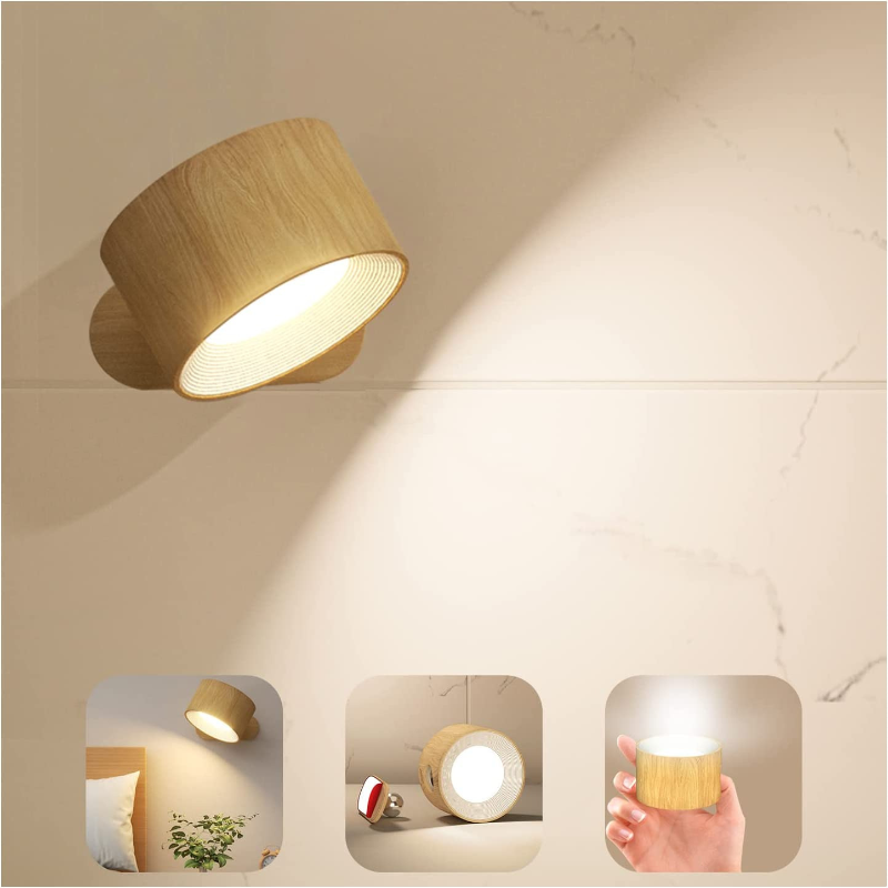 Ledsen RotatingLamp auf Couchtisch mit Wandhalterung
