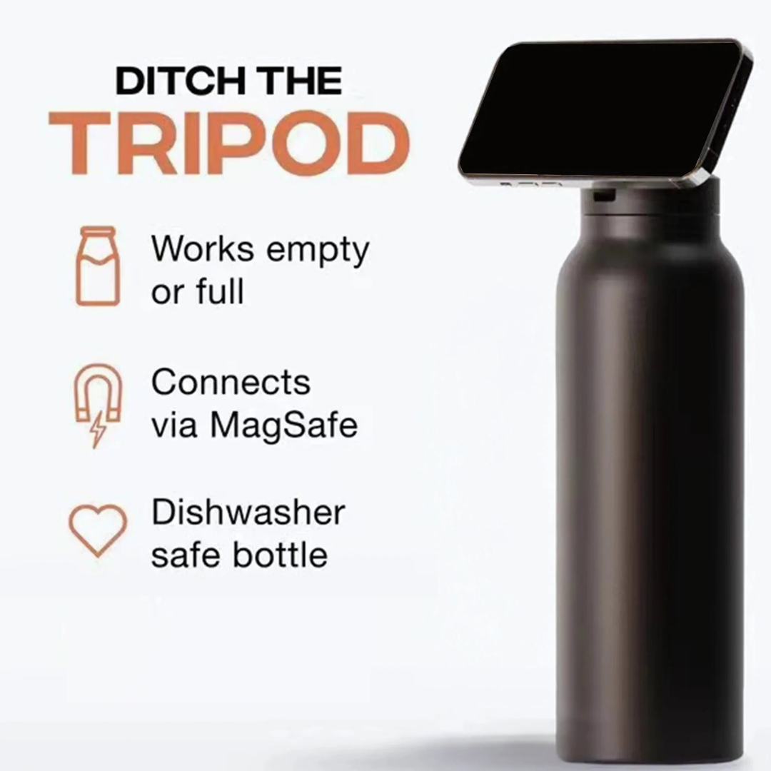 MagneticBottle Insulated Bottle With Magnetic Phone Mount