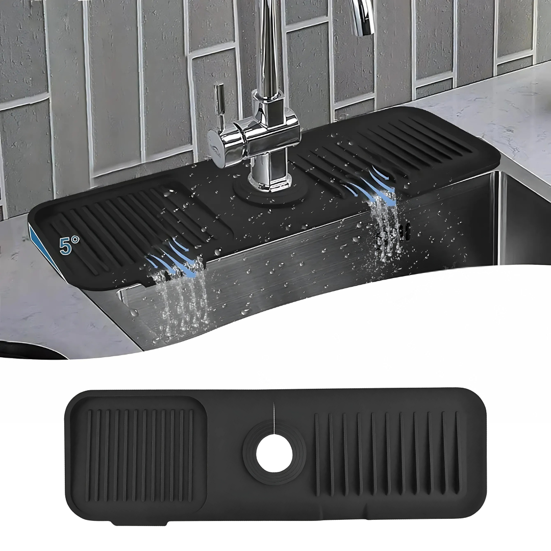 SplashGuard schwarz 5 Grad Neigung Wasserablauf