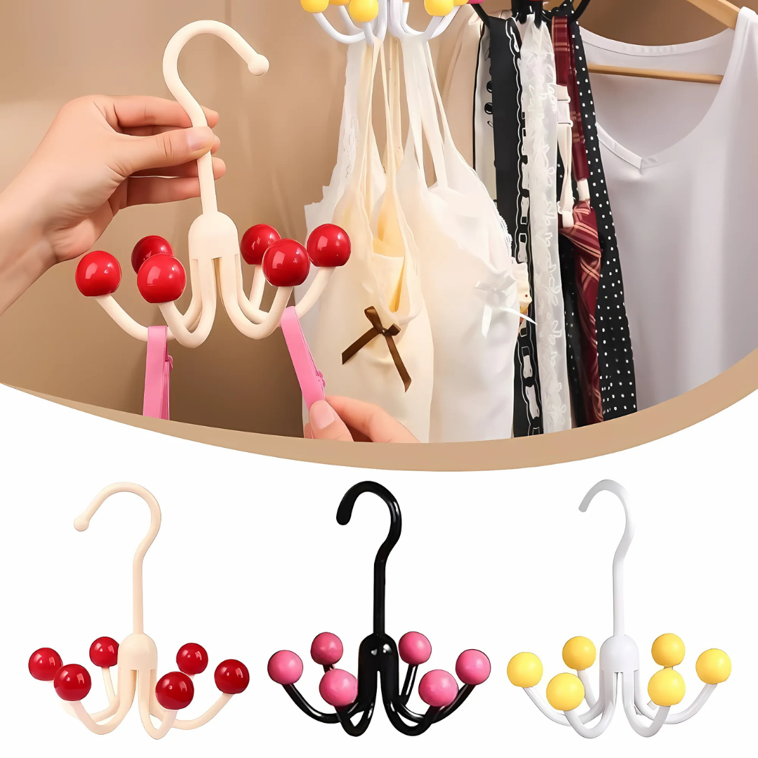 HangerHooks 360° Rotatable Hanger with 6 Hooks