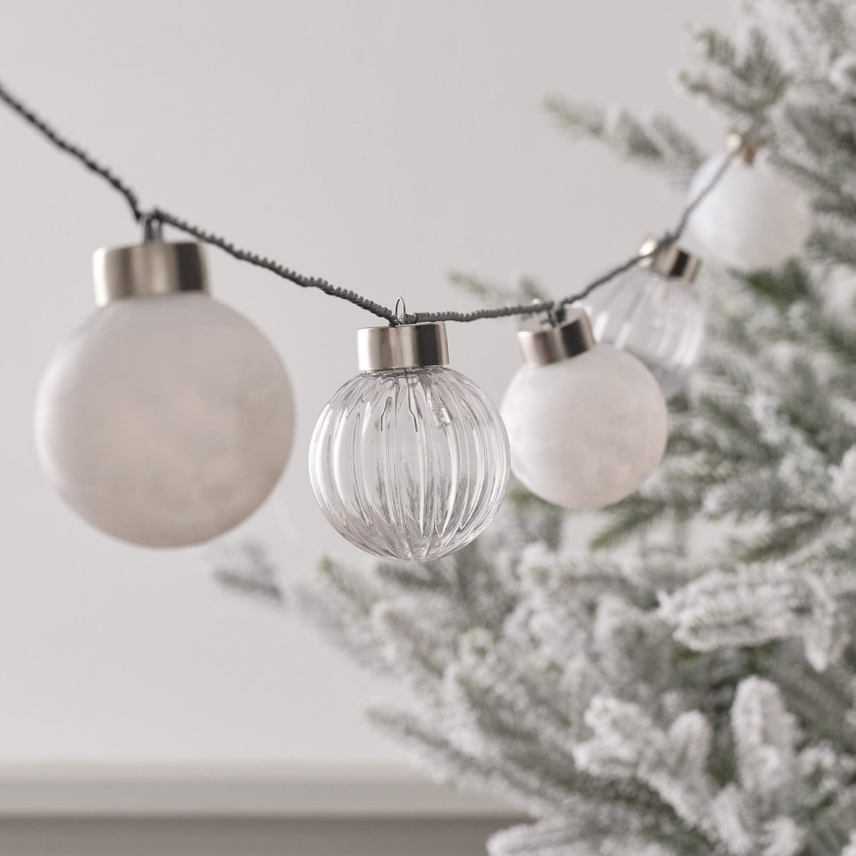 LED Christmas tree bauble fairy lights warm white – 25 count