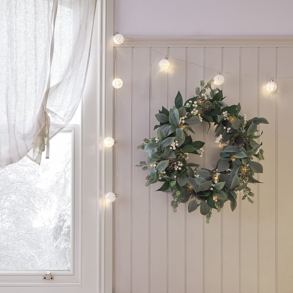 LED Christmas tree bauble fairy lights warm white – 25 count
