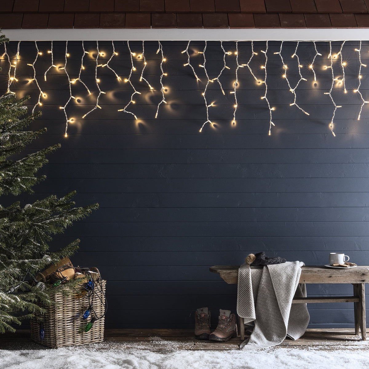 Pro Connect LED Icicle Light String Warm White IP67 – 4 m