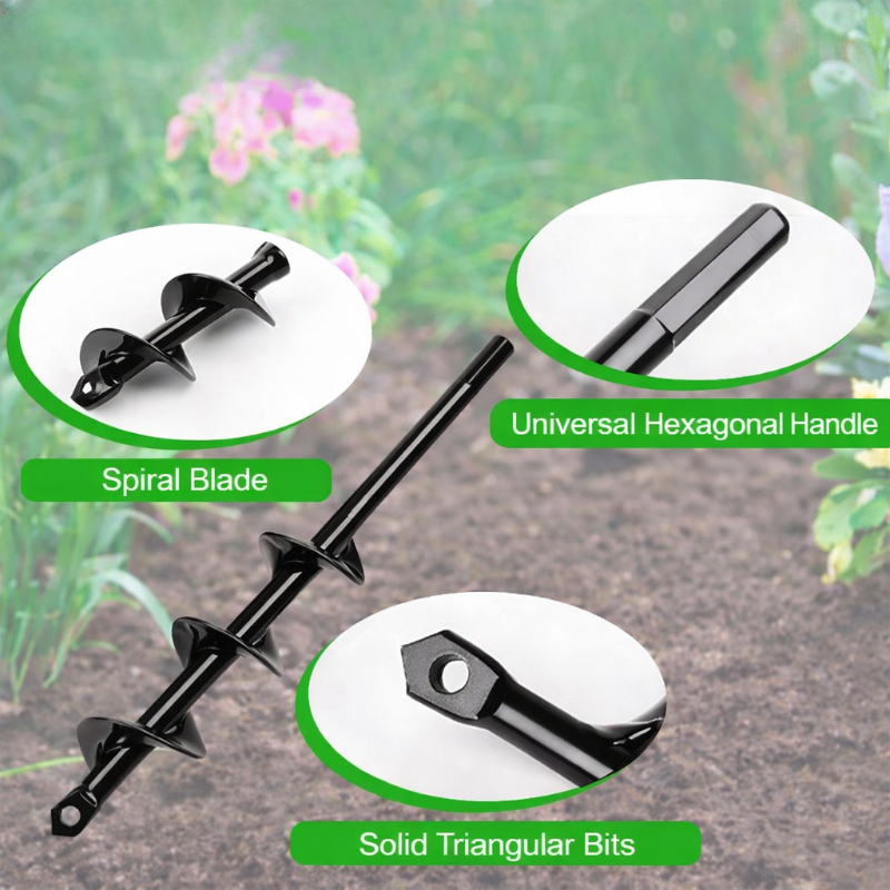 GardenAuger – Drill attachment for planting holes, garden auger