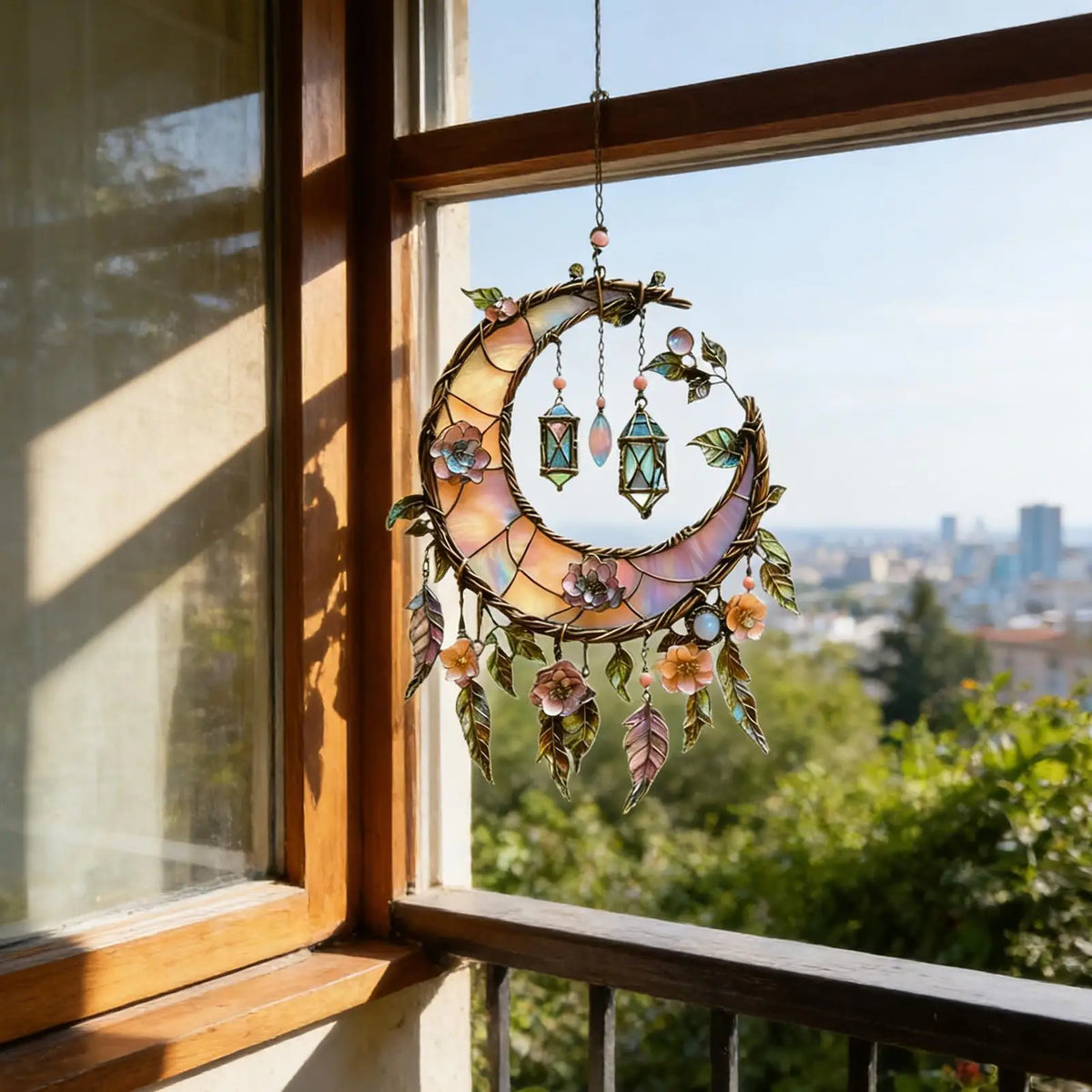 Window Suncatcher Moon Window Decoration