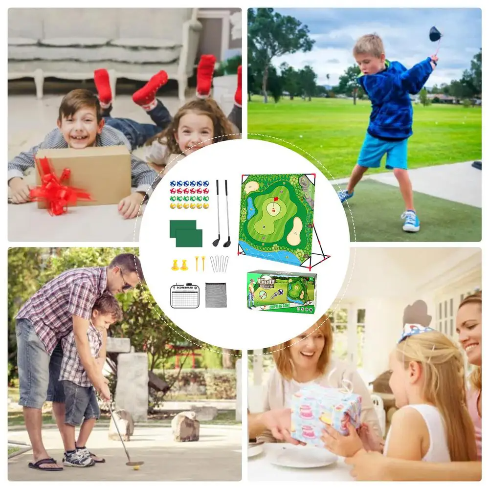 Portable Golf Chipping and Putting Set for Indoor and Outdoor Use