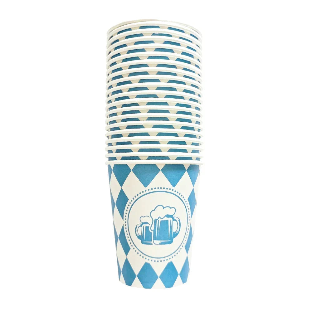 Oktoberfest disposable party tableware set, 140 pieces for 20 people