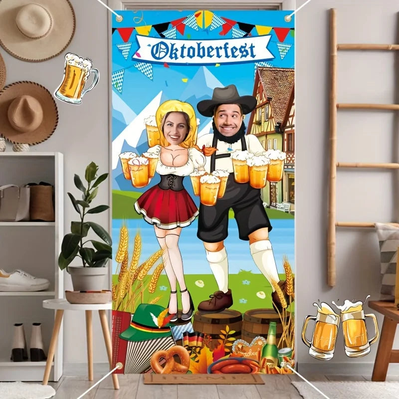 Oktoberfest Photo Backdrop, Waiter & Waitress Photo Booth