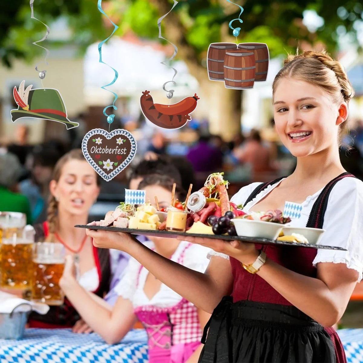 Oktoberfest Hanging Decoration Set, 60 pieces
