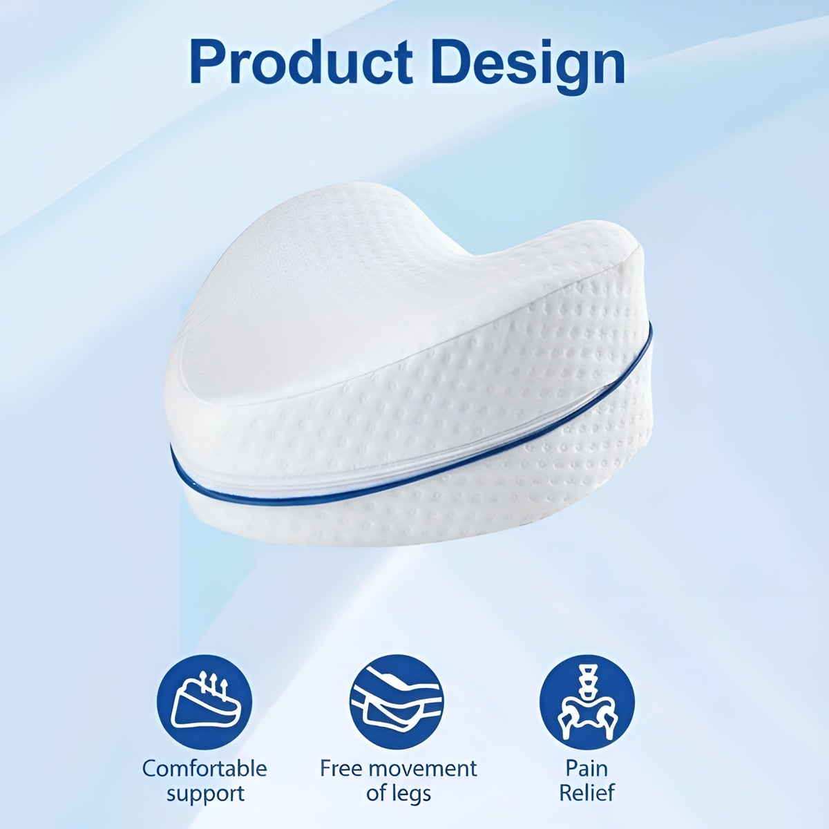 LegPillow Memory Foam Leg Pillow for Knee Support and Alignment