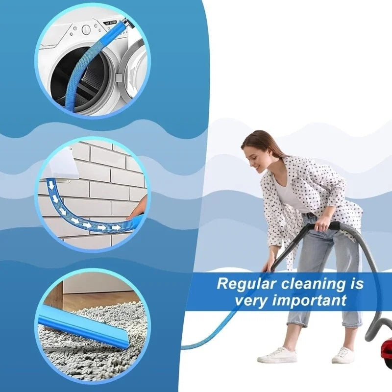 CleanerHose Vacuum Attachment, Flexible for Dryer Vents and Tight Spaces