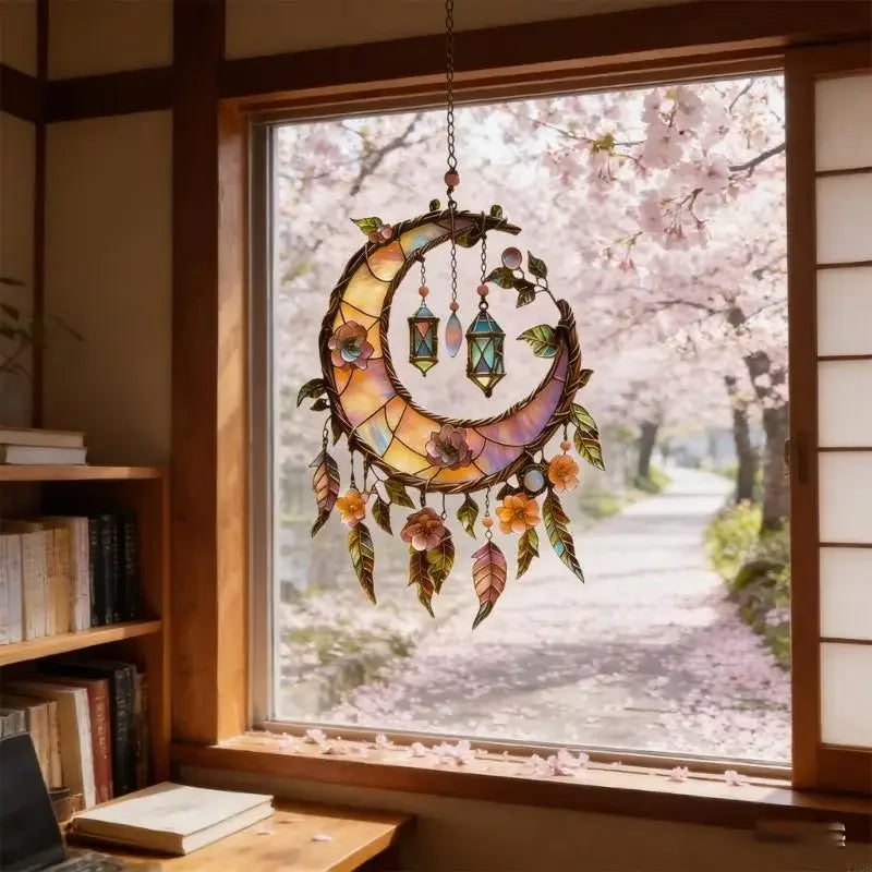 Window Suncatcher Moon Window Decoration