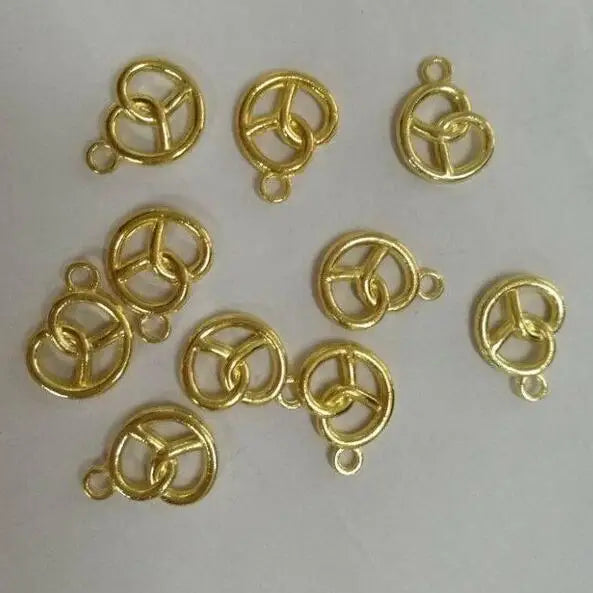 Oktoberfest mini pretzel charms, DIY jewelry 30 pieces