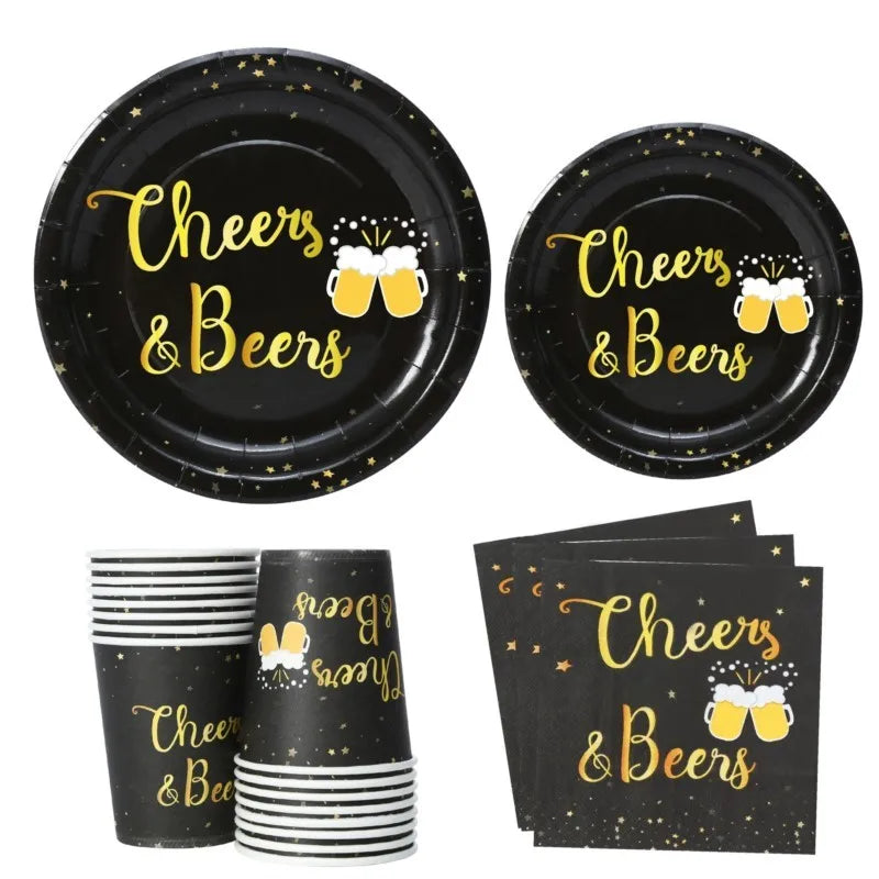 Oktoberfest disposable party tableware set Cheers & Beers, 16 guests