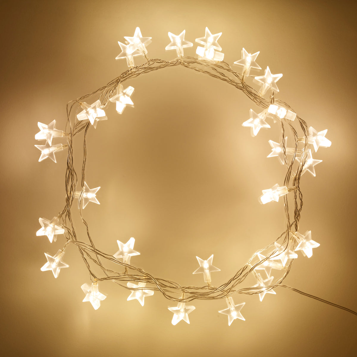 LED Star String Lights Warm White – 30 Count