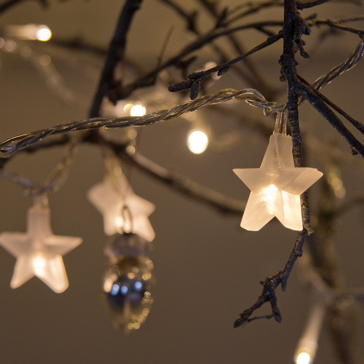 LED Star String Lights Warm White – 30 Count