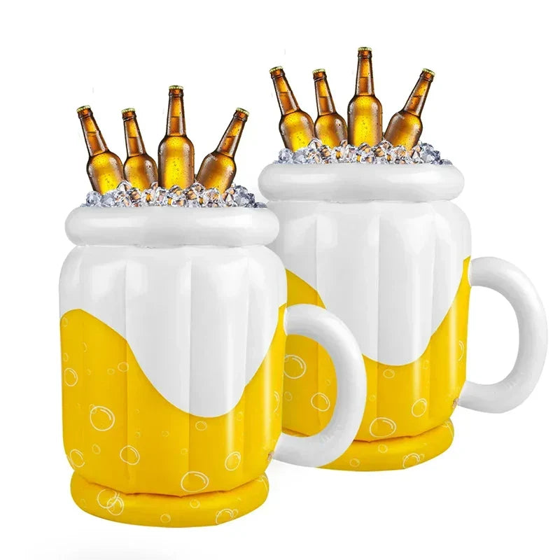 Oktoberfest Inflatable Beer Cooler, Beer Mug Design Pool Accessory