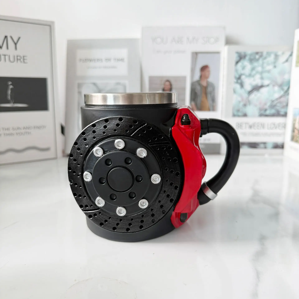 BrakeMug Coffee Mug in Racing Design for Car Enthusiasts