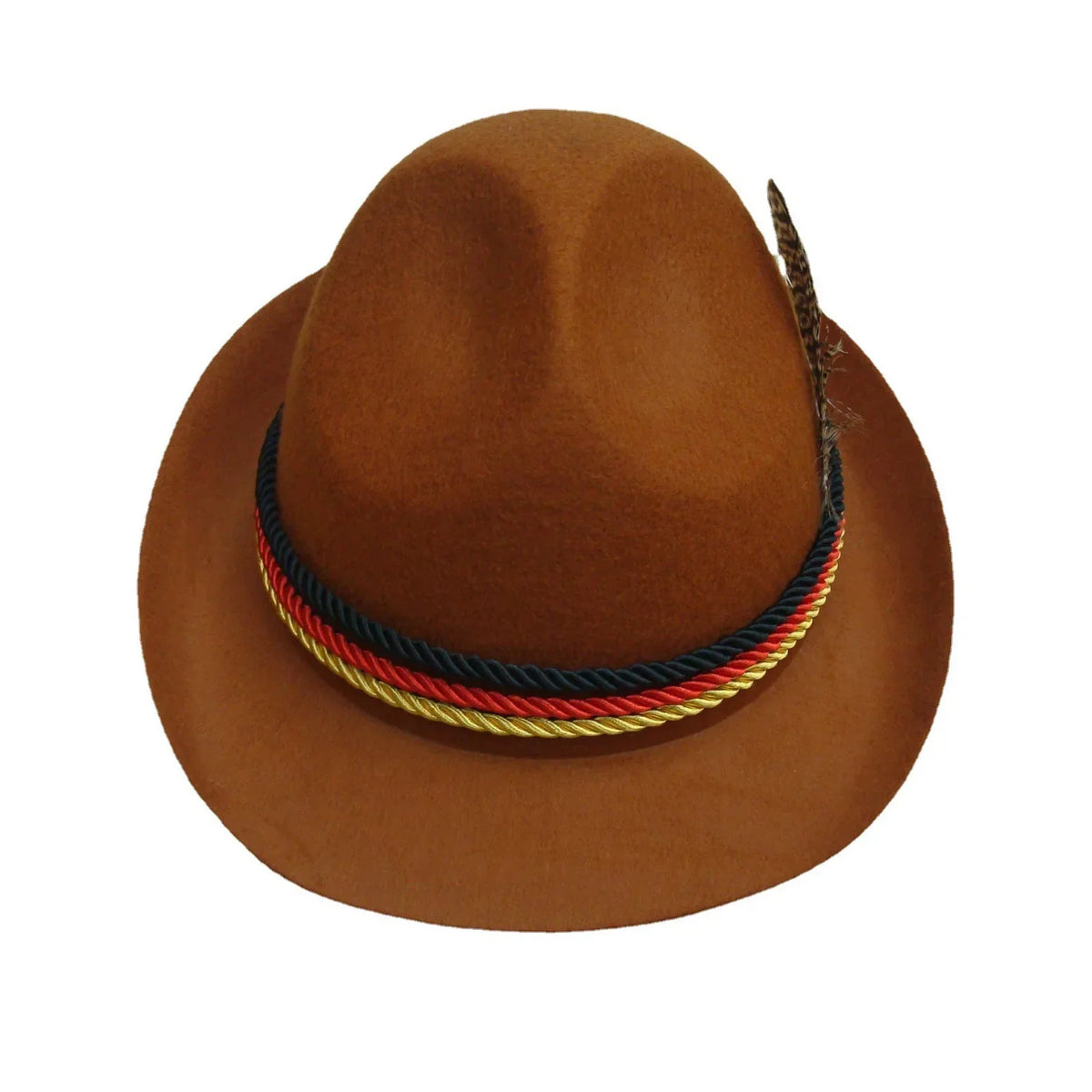 Alpine hat with feather Oktoberfest, felt traditional hat for men and women
