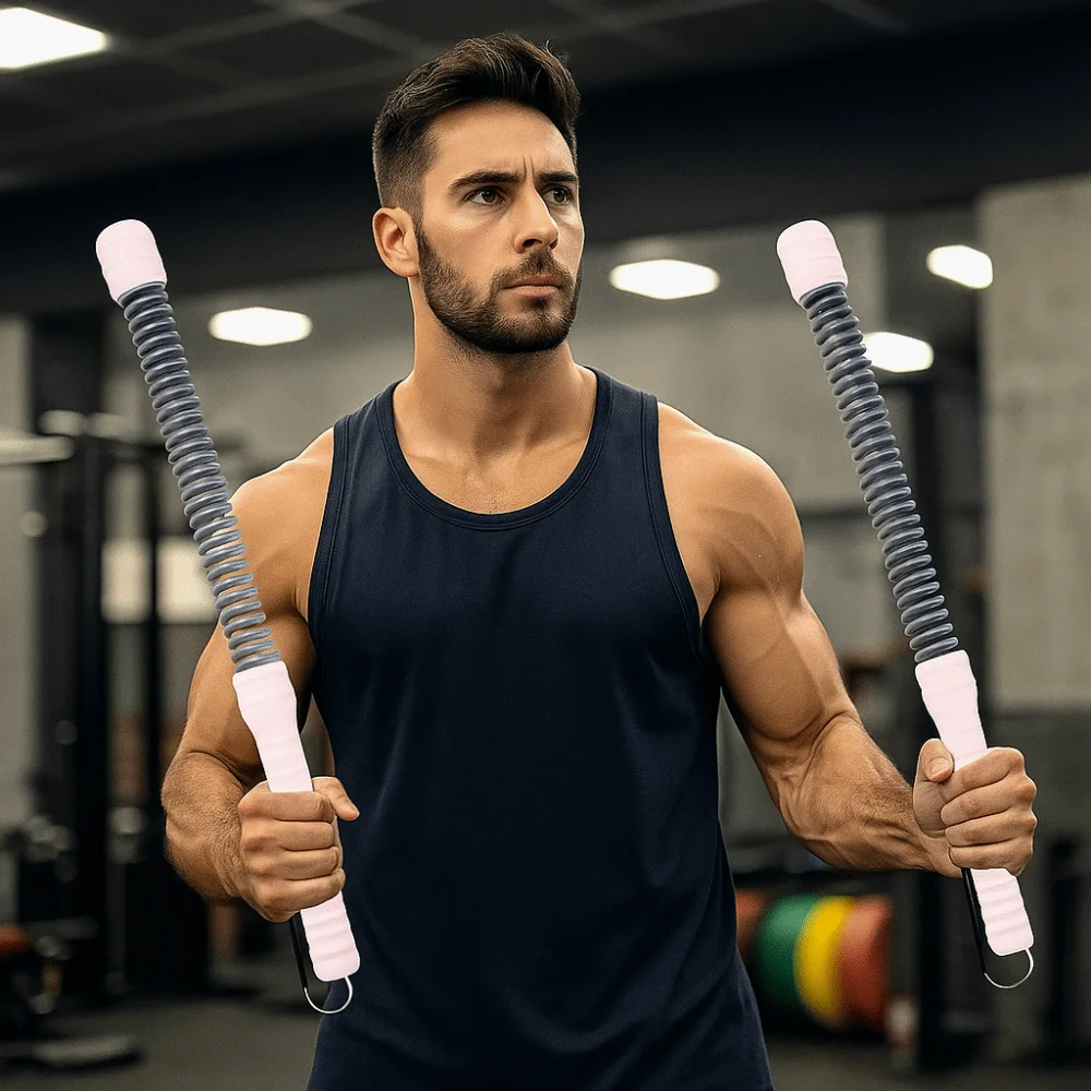 FitnessBar Adjustable Spring Power Trainer for Upper Body