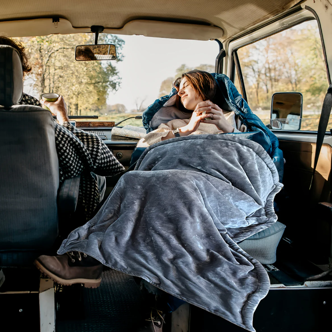 12V Car Heated Blanket – Washable Travel Heated Blanket