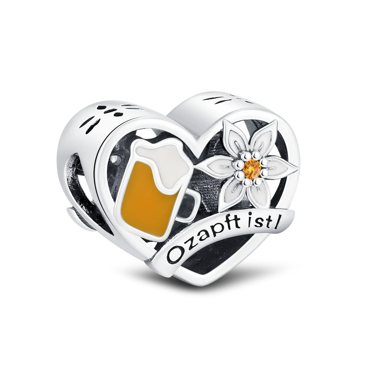 Oktoberfest Jewelry Charm, HerzGlanz