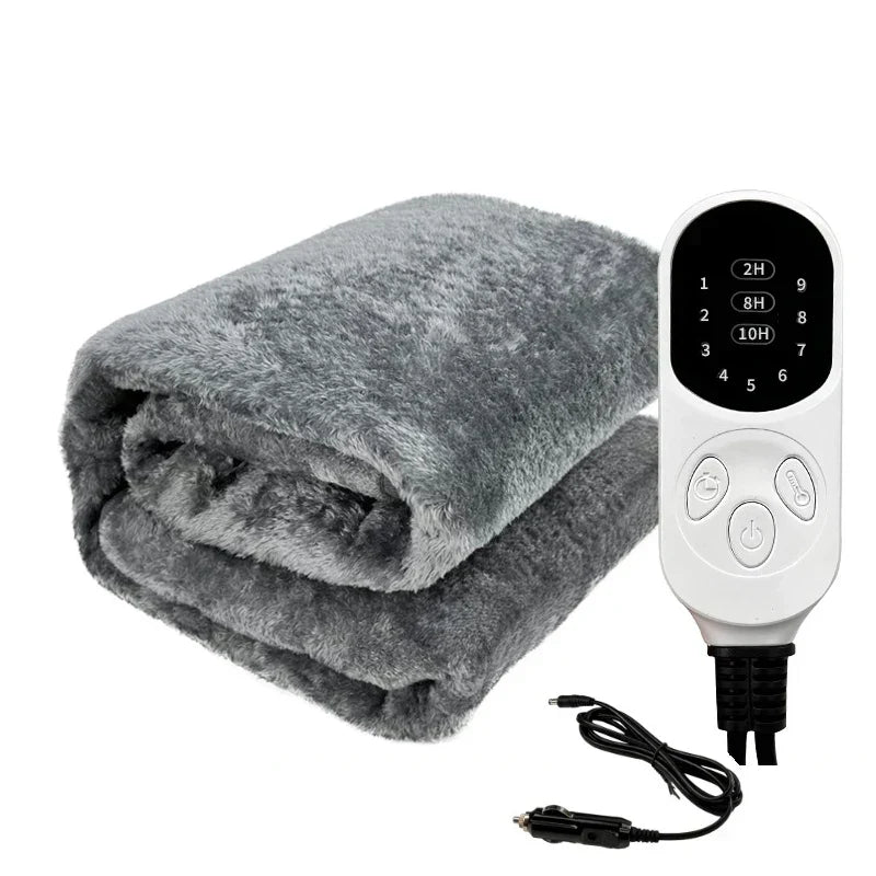 12V Car Heated Blanket – Washable Travel Heated Blanket