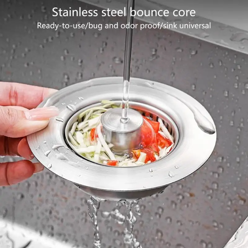 DrainStrainer Stainless Steel Kitchen Sink Strainer and Stopper