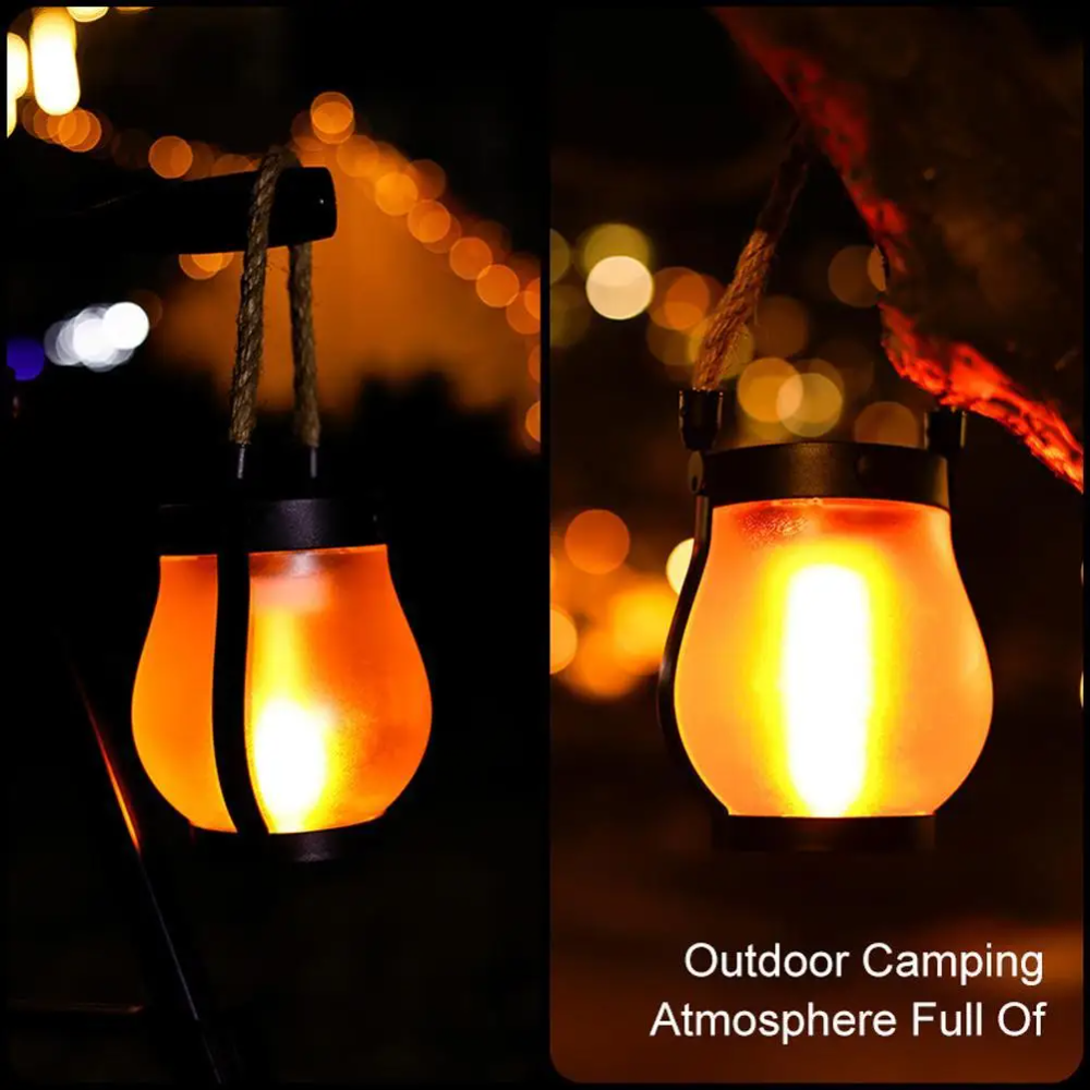 Solar Lantern with Flickering Flame – LED Solar Garden Lantern with Flame Effect for Garden, Patio & Outdoors