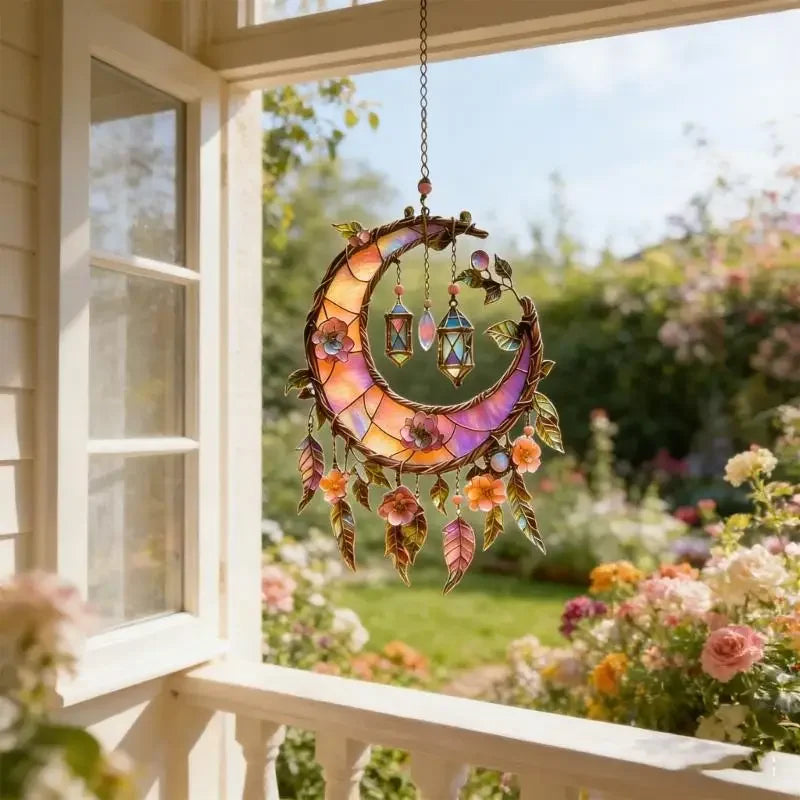 Window Suncatcher Moon Window Decoration