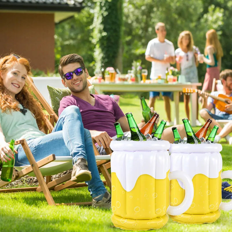 Oktoberfest Inflatable Beer Cooler, Beer Mug Design Pool Accessory