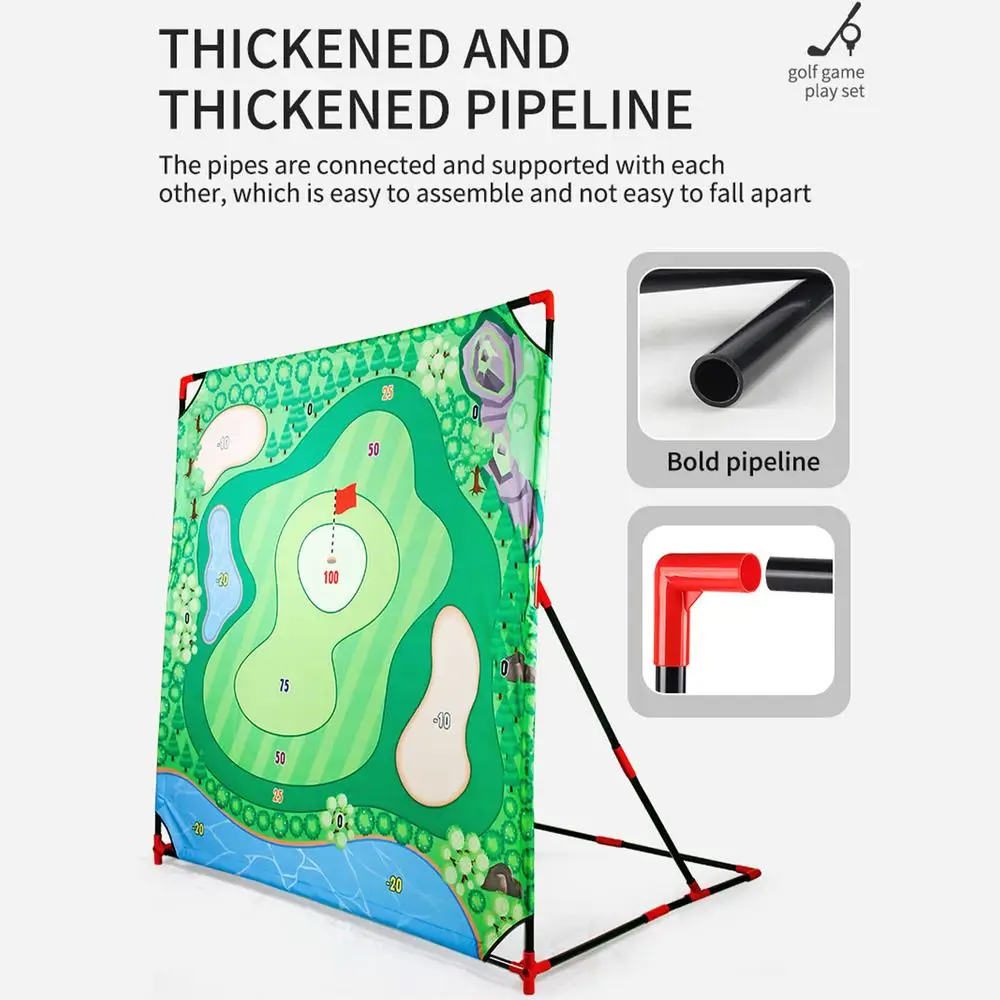 Portable Golf Chipping and Putting Set for Indoor and Outdoor Use