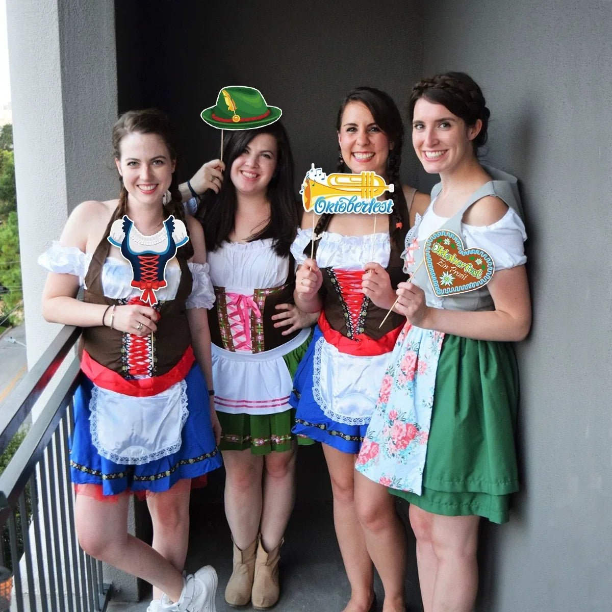 Oktoberfest photo prop set, 60-piece photo booth props