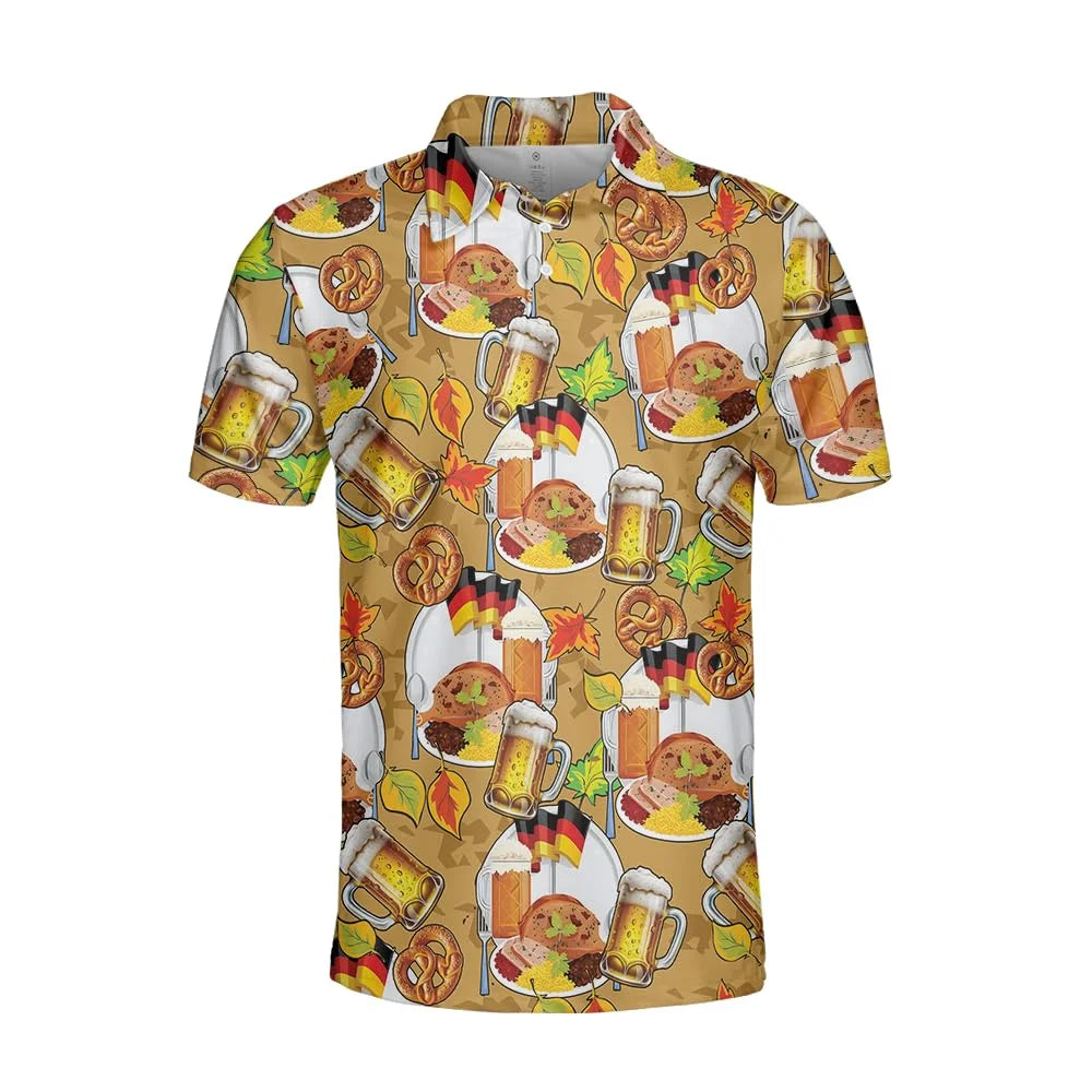 Oktoberfest Polo Shirt, Traditional Bavarian Style, Unisex, S–4XL