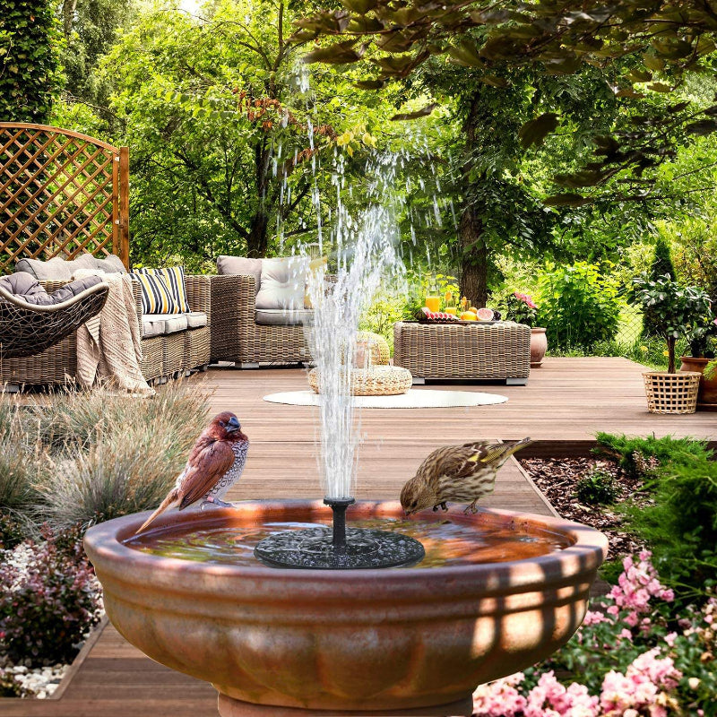 SolarFountain – Floating solar water pump for garden fountains