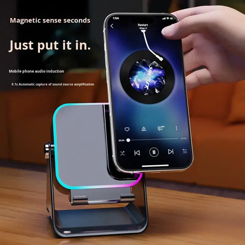 SoundCharge – Wireless charger with speaker and phone stand