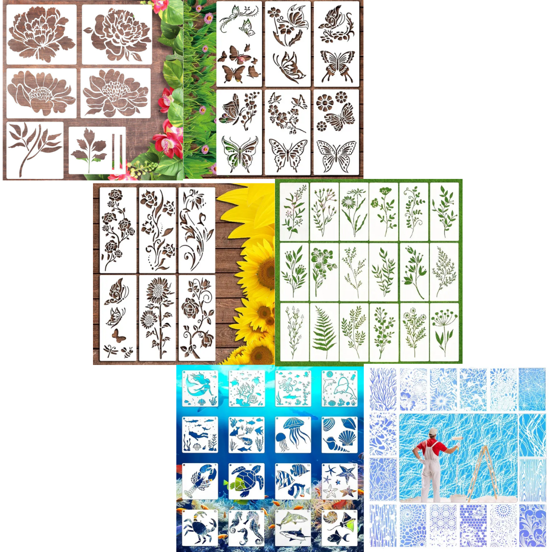 FlowerDecor – Reusable DIY wall stencils