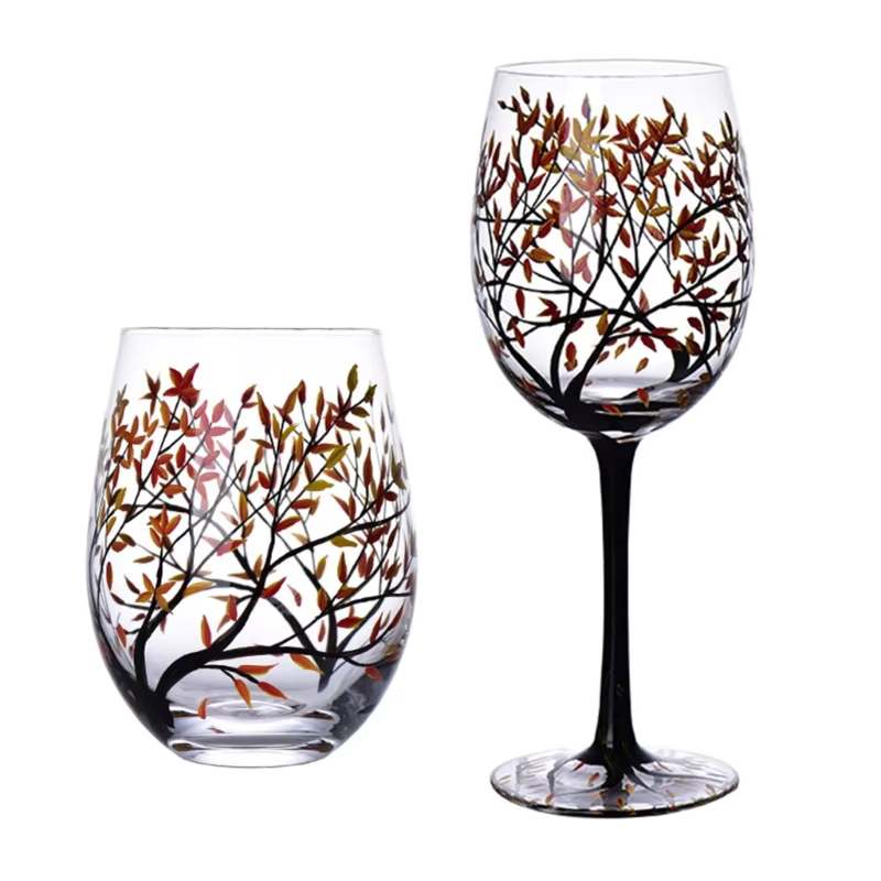 SeasonsGlass Hand-painted Four Seasons Wine Glass