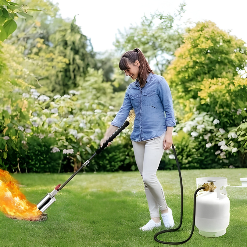 Weed burner attachment for gas torch