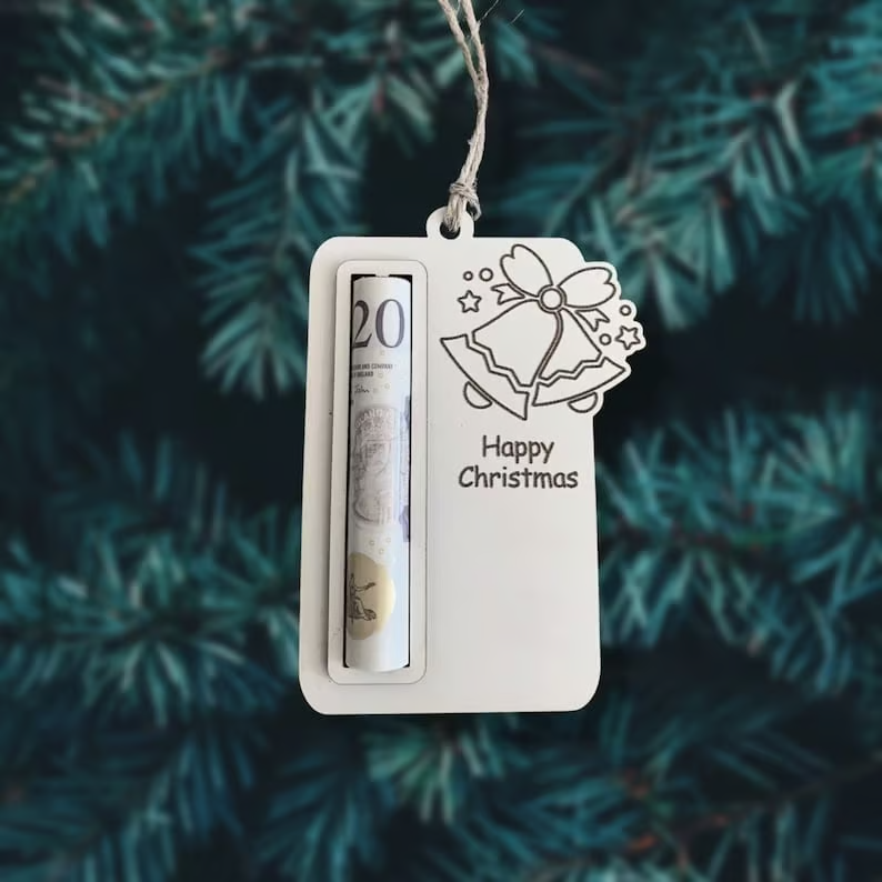 Wooden Money Gift Tags – Handmade Christmas Decorations
