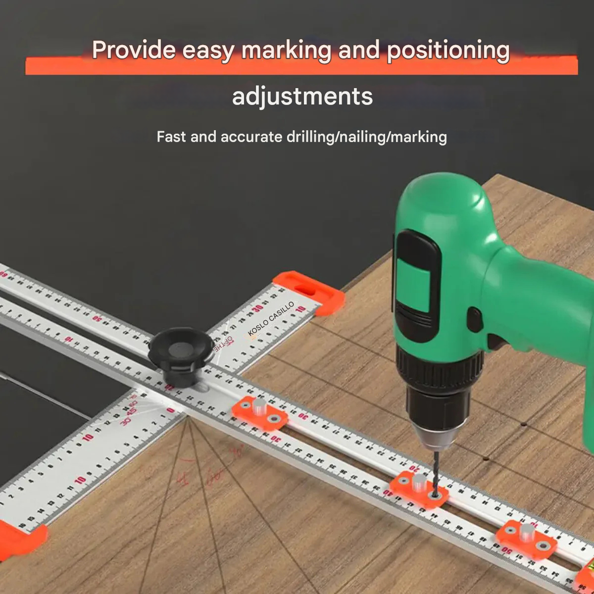 DrillRuler 2-in-1 Drill Positioning Ruler