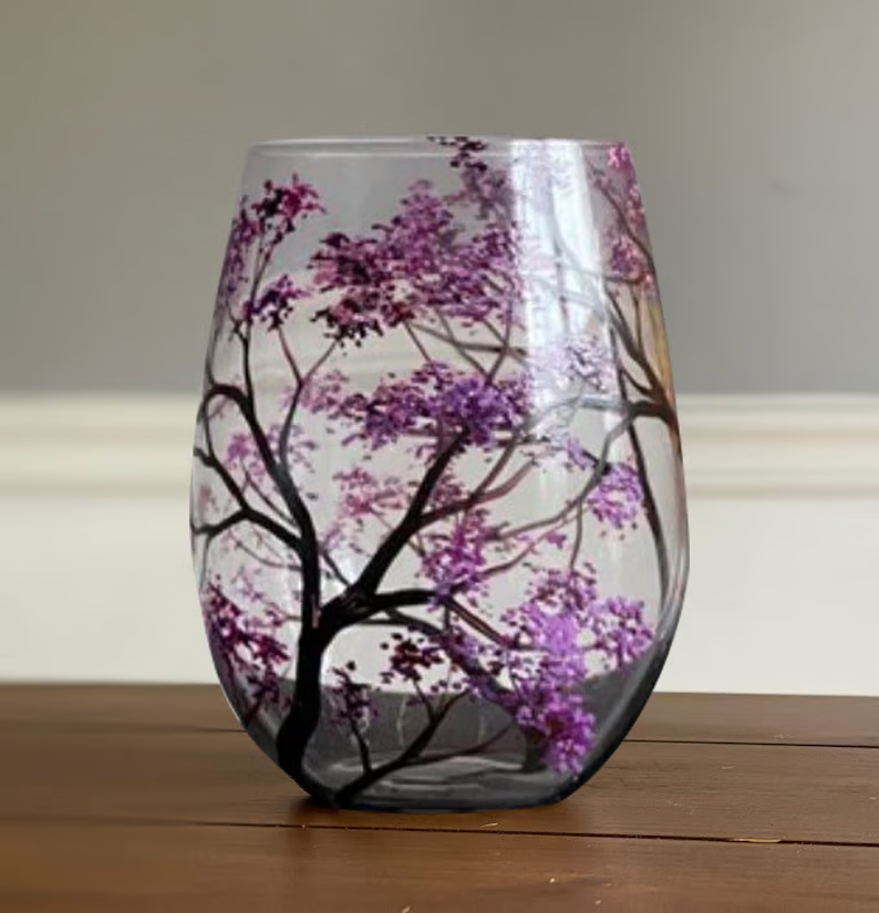 SeasonsGlass Hand-painted Four Seasons Wine Glass