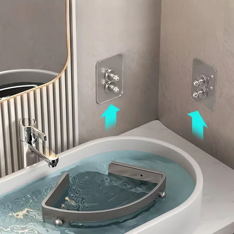 TriangleShelf Punch-Free Corner Shelf for Shower and Bathroom