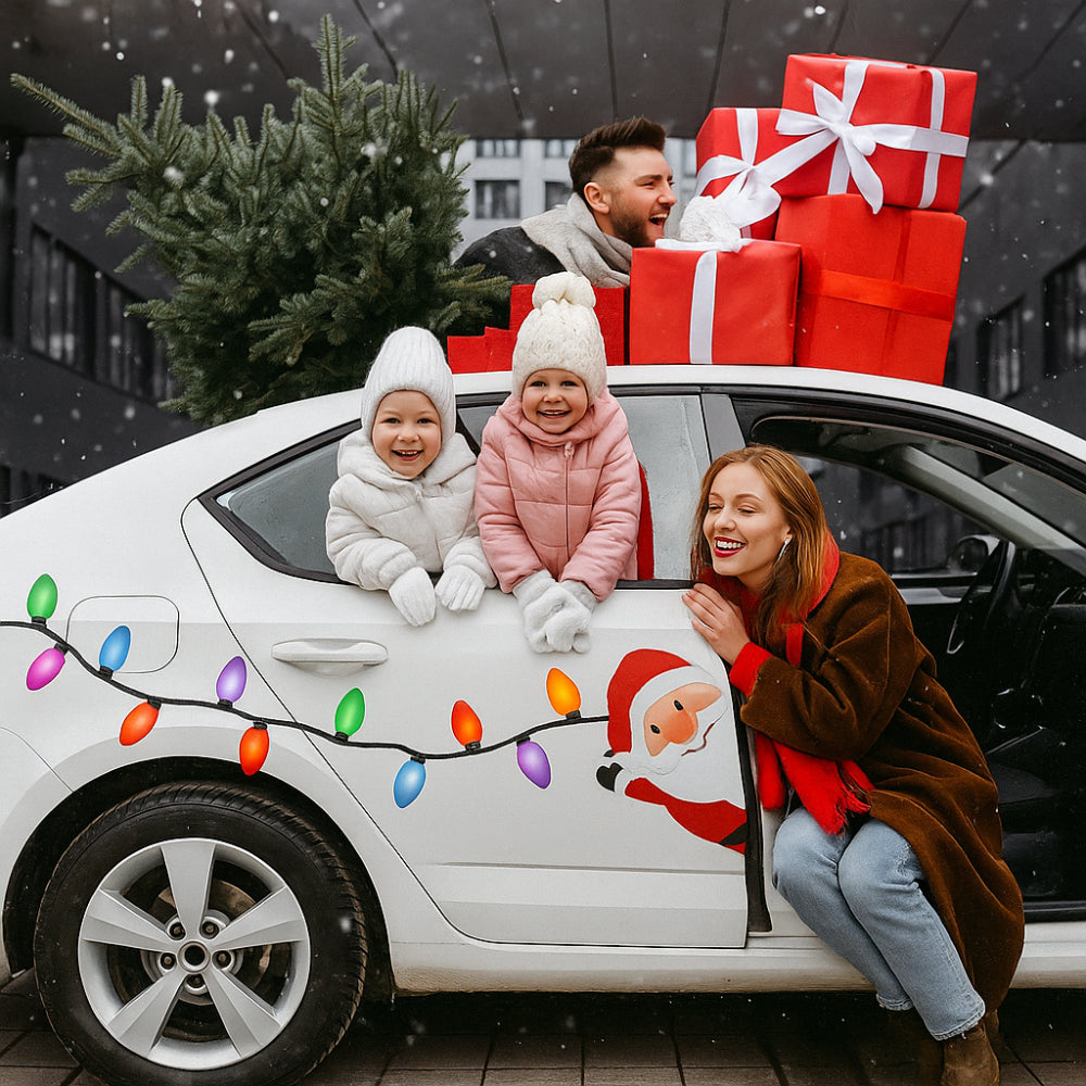 Magnetic Christmas Car Lights – Reflective Outdoor Decoration Set