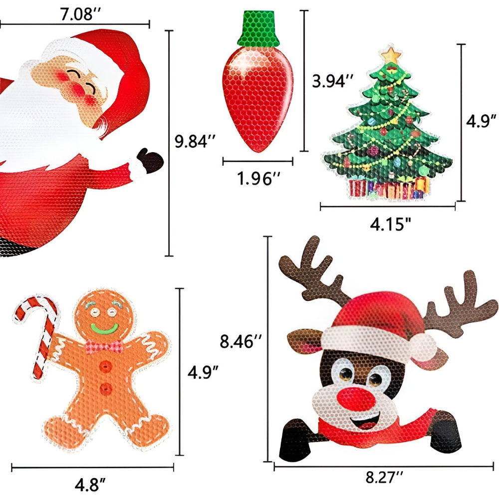 Magnetic Christmas Car Lights – Reflective Outdoor Decoration Set