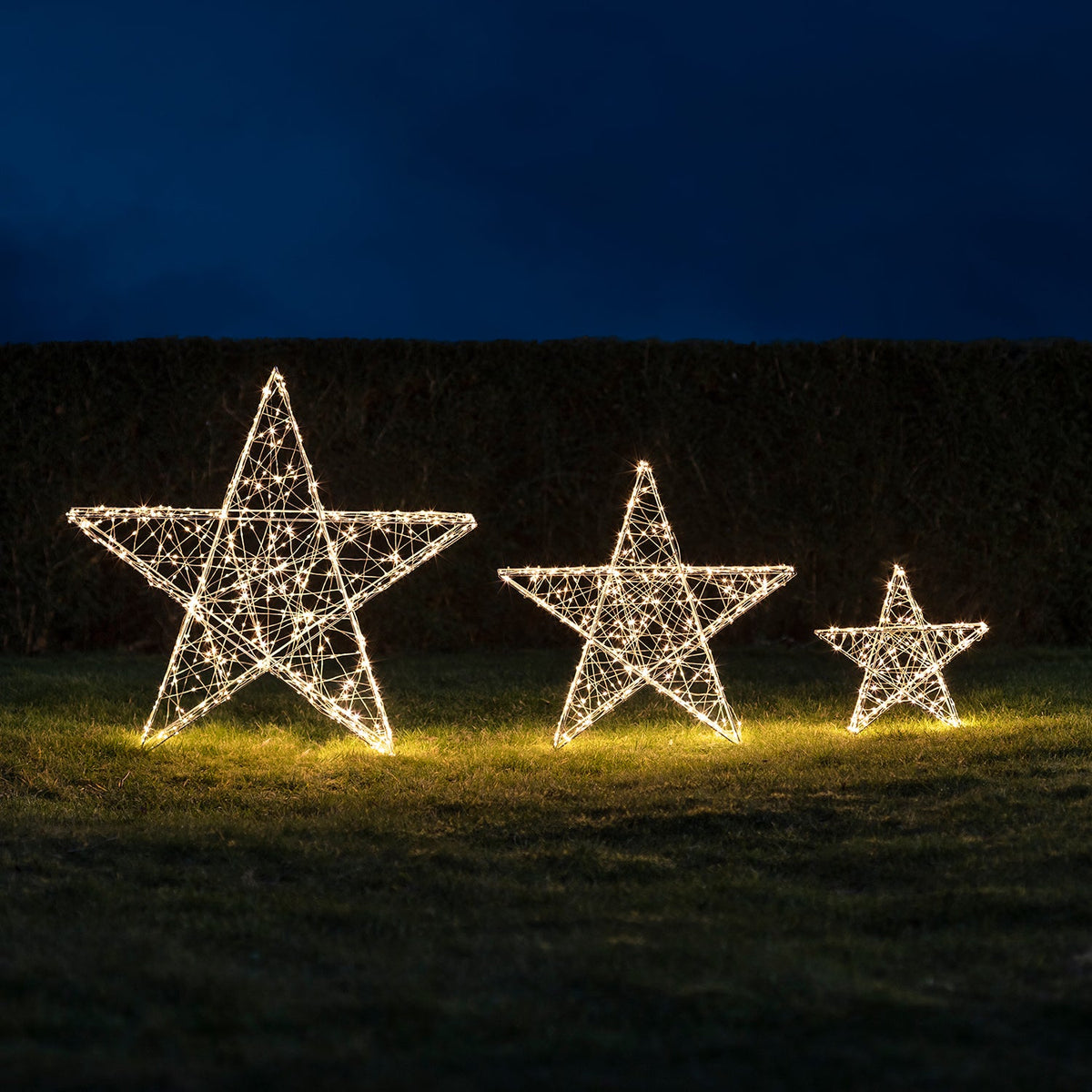 3D LED Star Christmas Decoration Outdoor – 35cm 8 Lighting Functions