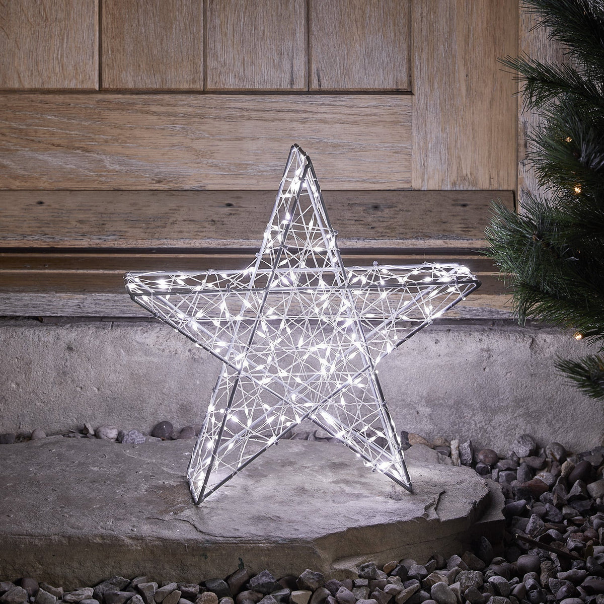 LED Star Bicolor Christmas Decoration – Outdoor 35 cm